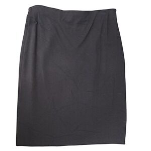 Grace Career Pencil Skirt - Black, Gold Zipper,‎ Stretch - Size 12